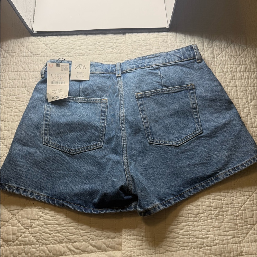 Denim Shorts Skort Zara